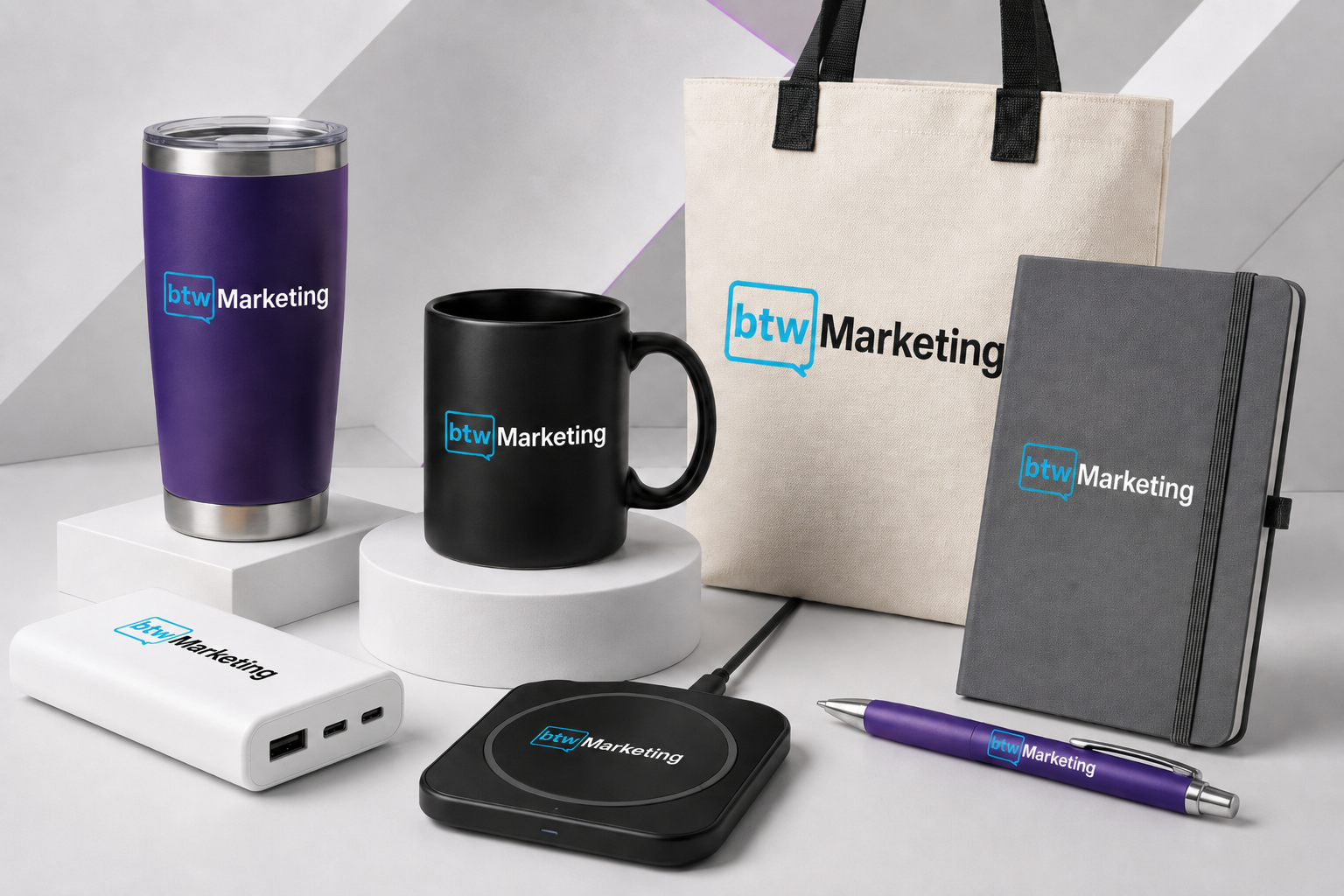 Promotional products and giveaways with company logos