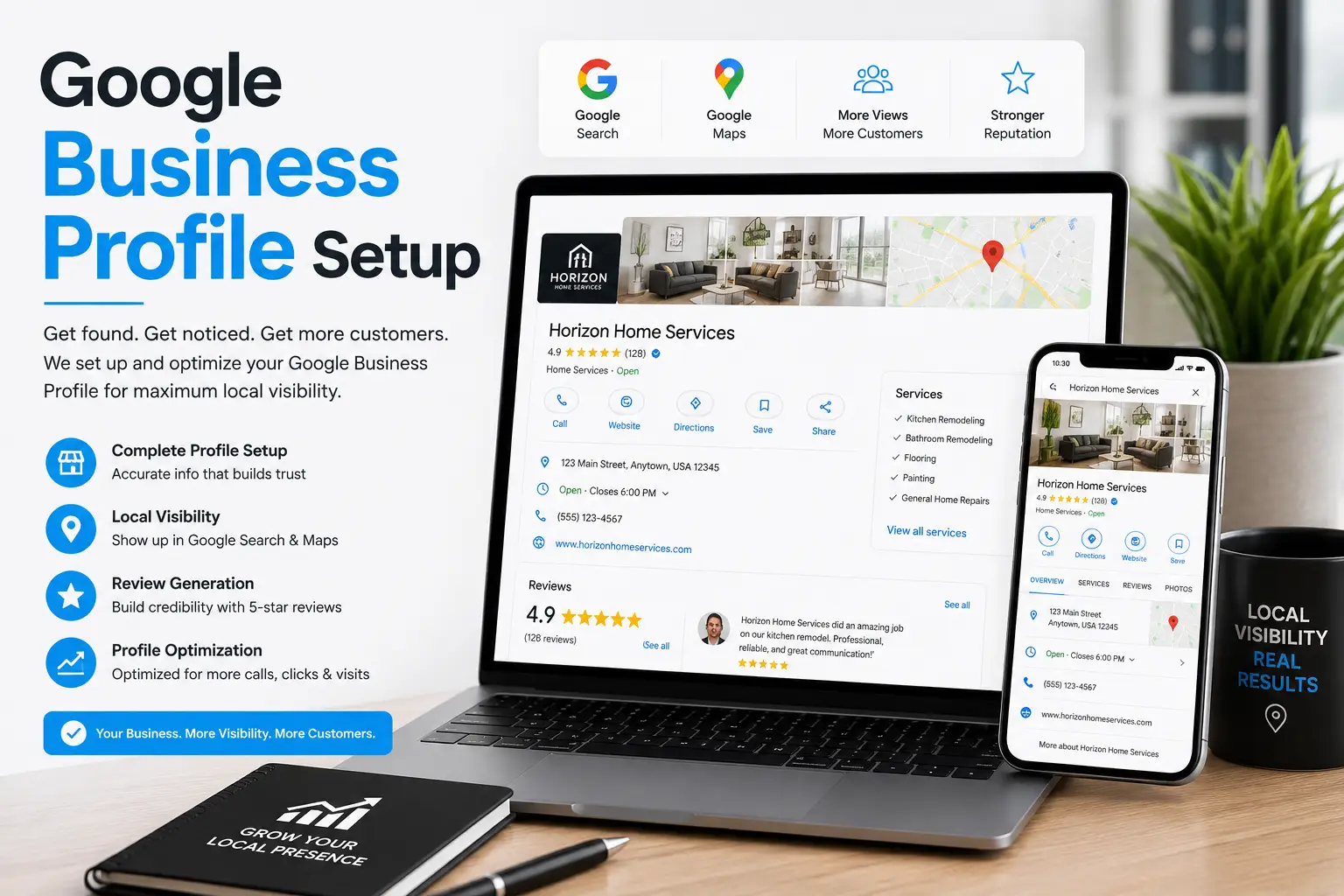 Google Business Profile setup for Long Island businesses by BTW Marketing