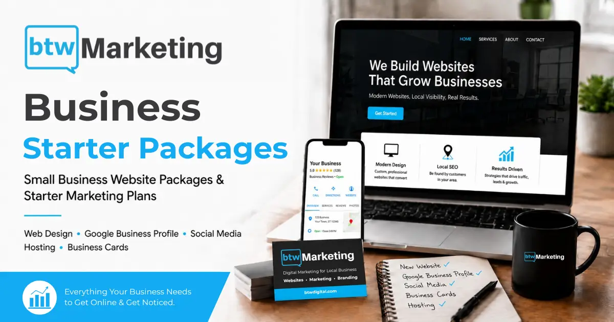 Small business website and marketing packages for Long Island businesses from BTW Marketing